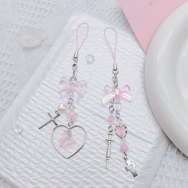 ZORBES 3 Pcs Butterfly Pendant Y2k Phone Charms Keychain Bag Strap Cool Cellphone Lanyard Keyrings Jewelry for Girls ZORBES 3 Pcs Butterfly Pendant Y2k Phone Charms Keychain Bag Strap Cool Cellphone Lanyard Keyrings Jewelry for Girls